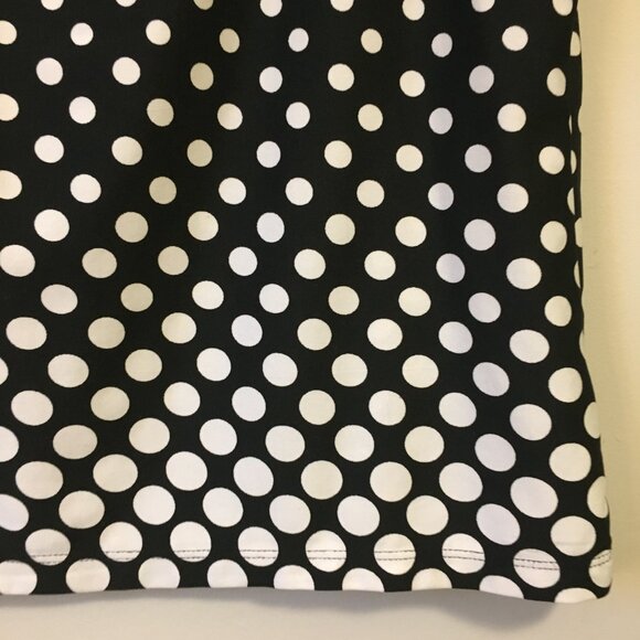 Comic Book B&W Polka Dot Shrug Shoulder Sleeveless Top - Picture 5 of 15